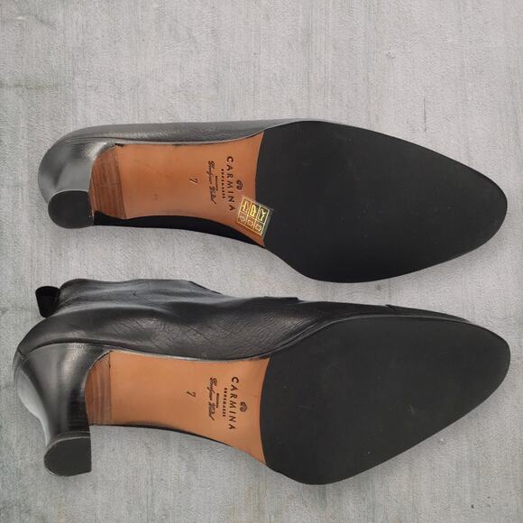 Carmina Italian Black Leather Lace-Up Ankle Boots Women's UK7 | US9 New - Picture 6 of 9